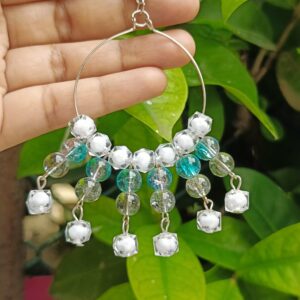 Latest Crystal Pearl Hoop Earring for girls