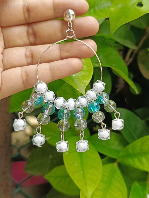 Latest Crystal Pearl Hoop Earring for girls
