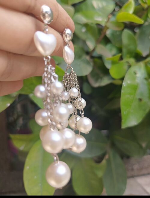 Multi layer Pearl Earring with multi size pearl - Image 3