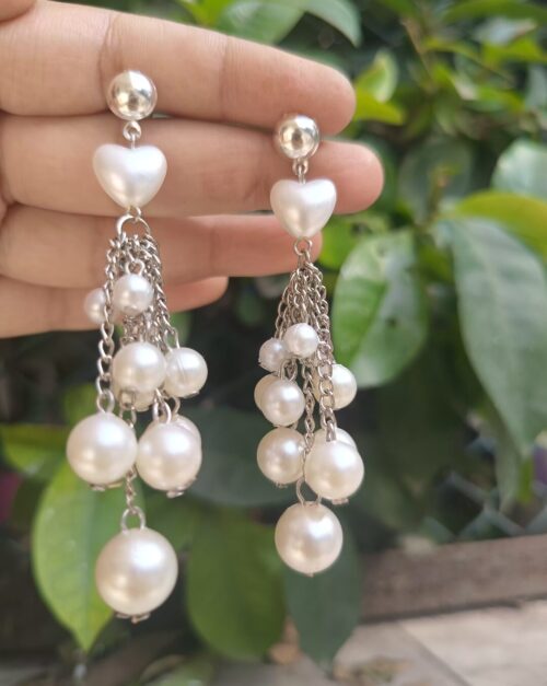 Multi layer Pearl Earring with multi size pearl - Image 6