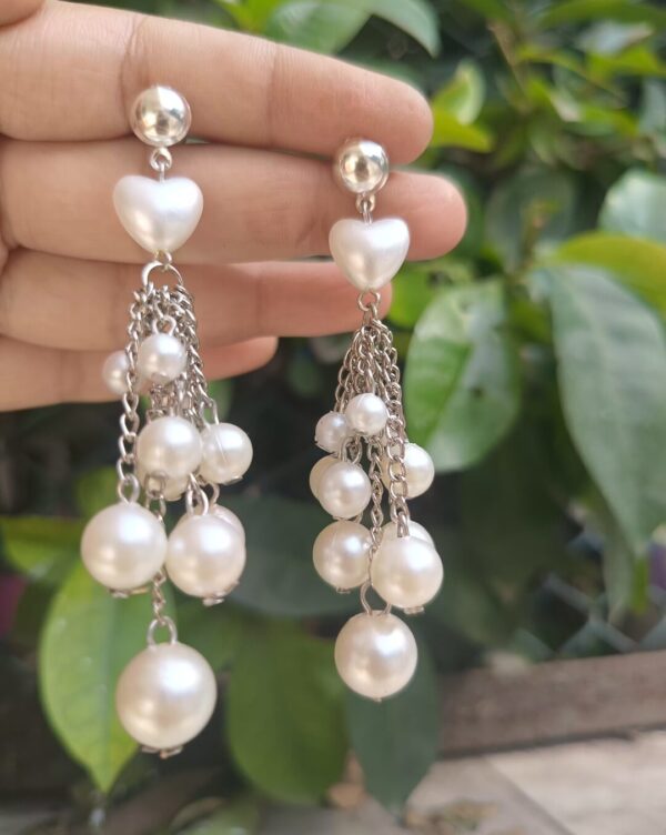 Multi layer Pearl Earring with multi size pearl - Image 6