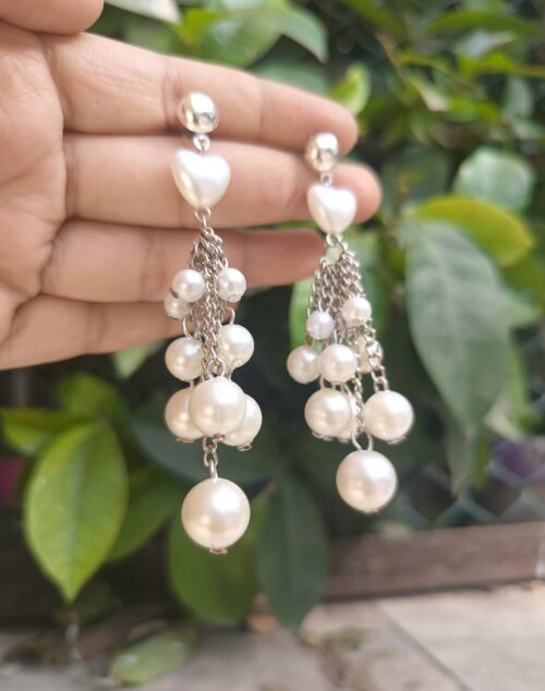 Multi layer Pearl Earring with multi size pearl - Image 5