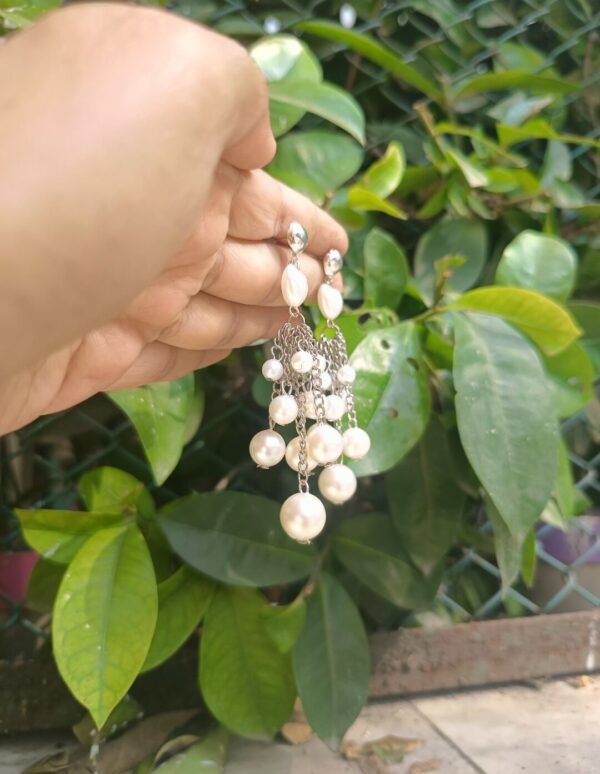Multi layer Pearl Earring with multi size pearl - Image 4