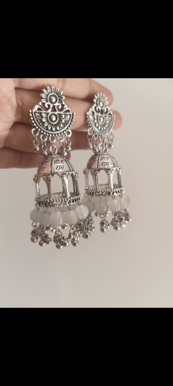 Sita Ram Jhumka with pearl ghungroo - Image 9