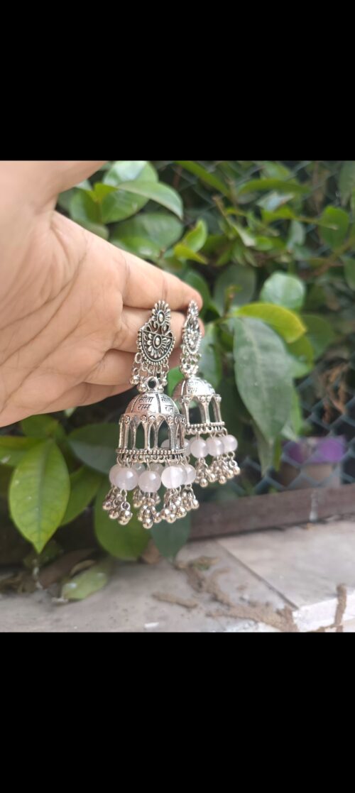 Sita Ram Jhumka with pearl ghungroo - Image 2