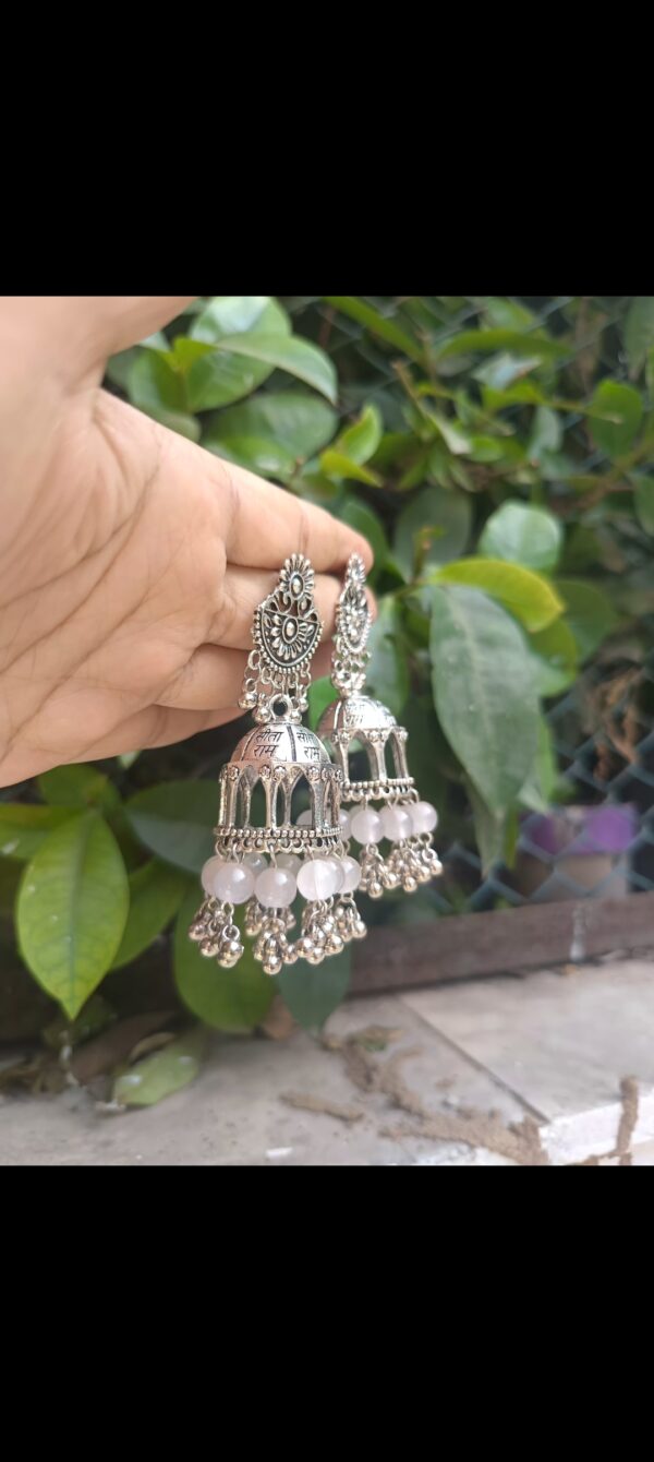 Sita Ram Jhumka with pearl ghungroo - Image 2