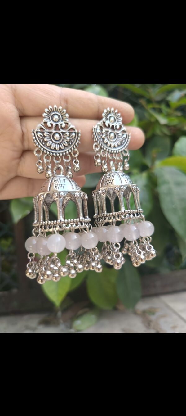 Sita Ram Jhumka with pearl ghungroo - Image 7