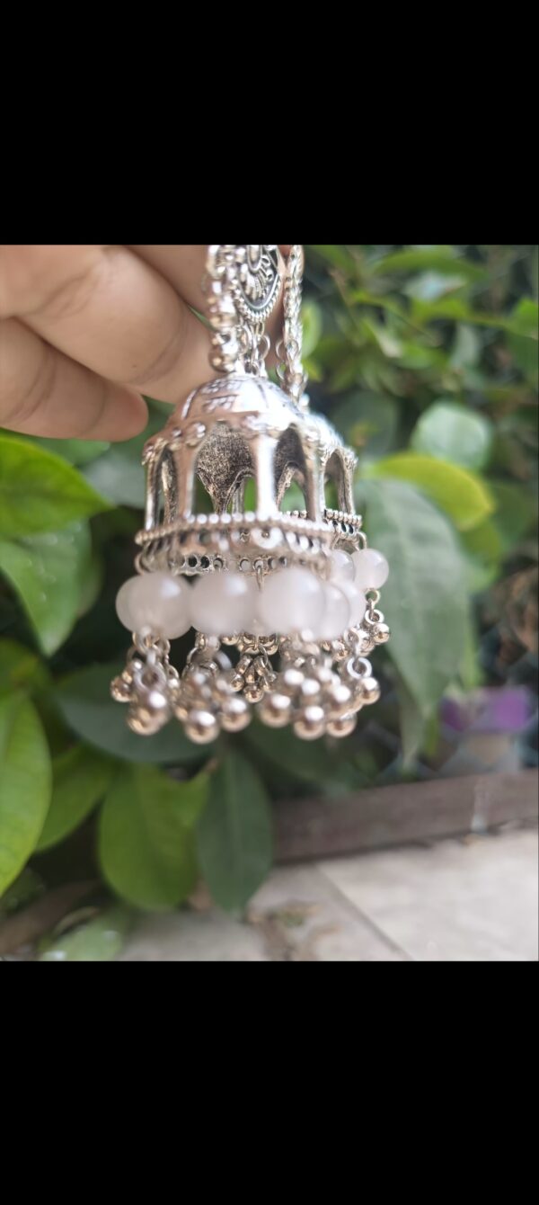 Sita Ram Jhumka with pearl ghungroo - Image 3