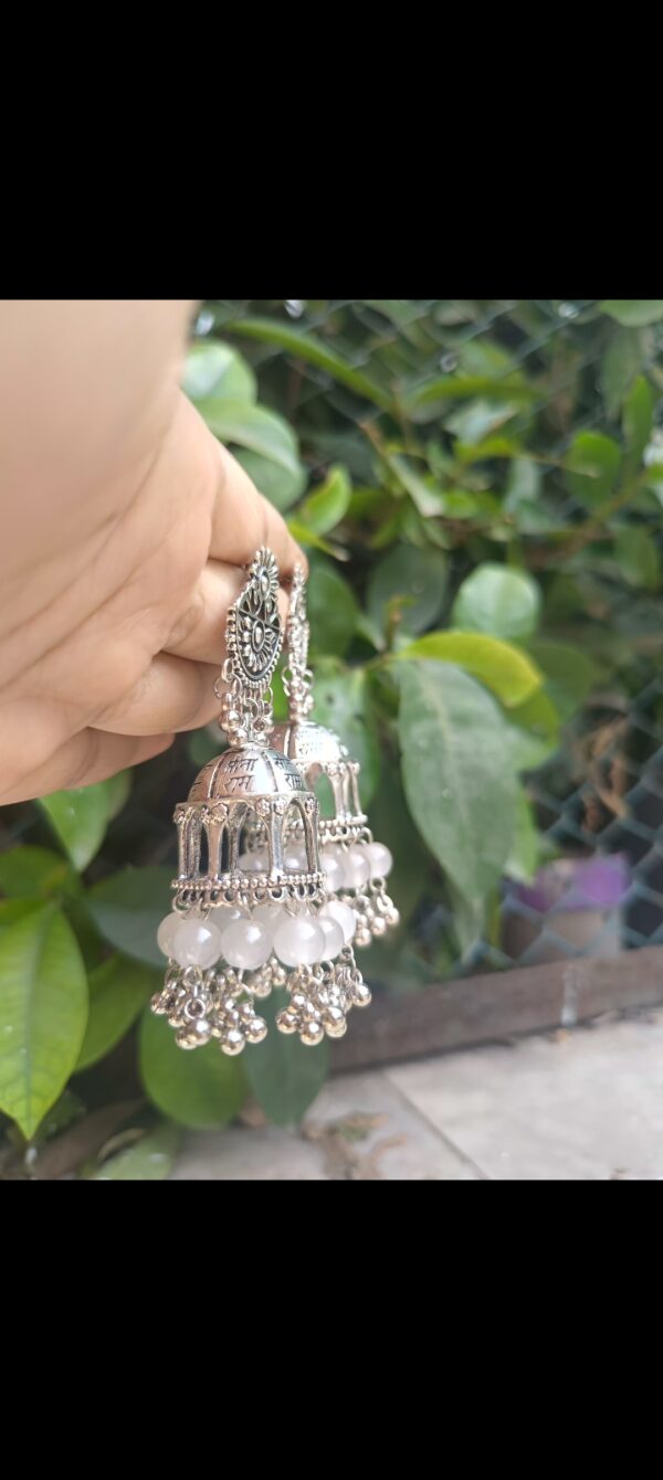 Sita Ram Jhumka with pearl ghungroo - Image 4