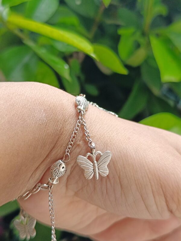Butterfly and fish bracelets with chain - Image 3