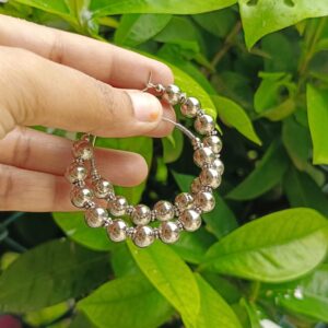 Silver Pearl Hoop earring for girl