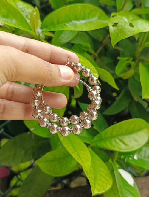 Silver Pearl Hoop earring for girl