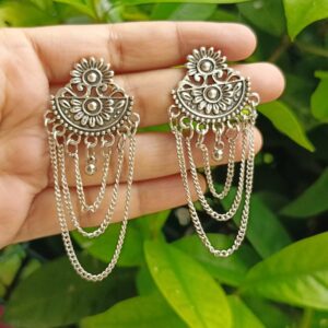 Multi-Layered Stud Earrings for kurta or saree