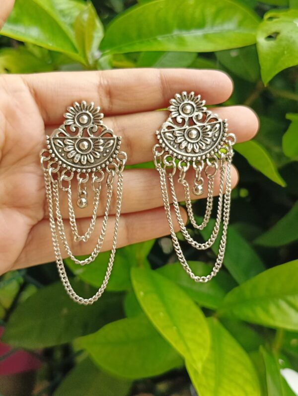 Multi-Layered Stud Earrings for kurta or saree