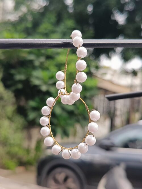 Trending Beautiful Pearl Hoop Earring