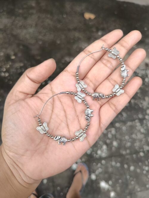 Trendy Cute Elephant hoop earrings - Image 2