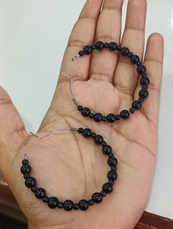 Trending Black pearl hoop earring