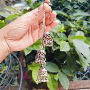 Long Multi-Layer Jhumka Earrings