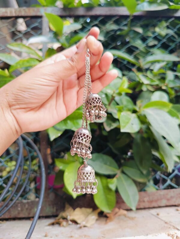 Long Multi-Layer Jhumka Earrings