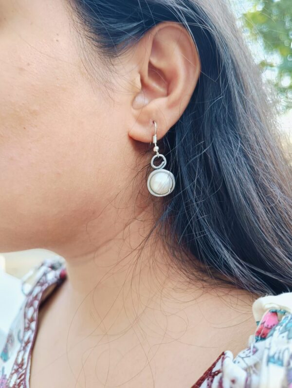 Trending round Pearl Earring for girl - Image 3