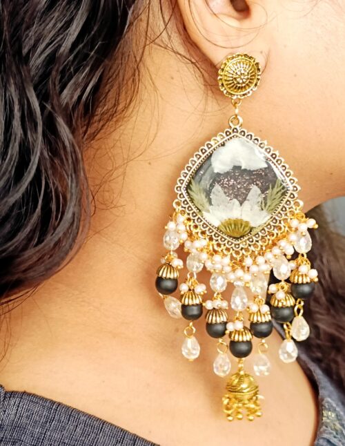 resin jhumka black